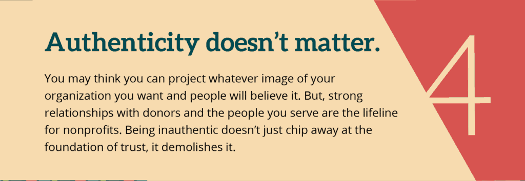 Misconception 4. Authenticity doesn't matter