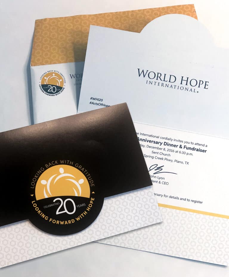 WHI 20 Year Anniversary Invitation